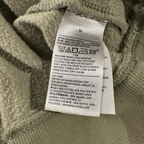 Old Navy size medium, unisex, pullover sweatshirt, cotton Green Sweater - Picture 4 of 4